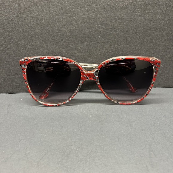 Vtg DaVinci 109 Hand Made Womens Sunglass Oversized Red Gray Tortoise Designer - Picture 1 of 10